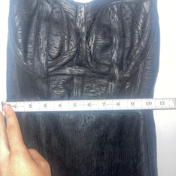 HOUSE OF [LONDON] CB Sexy black faux leather corset/bandaid dress, XS. Slim fit. - Picture 6 of 10